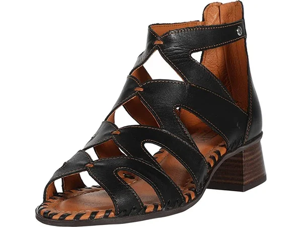 Pikolinos Women's Melilla Gladiator Sandal W4g-1907 - Size: 36, Black Calfskin