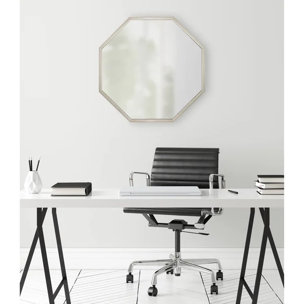 Kate and Laurel Laverty 28-in L x 28-in W Octagon Silver Framed Wall Mirror, 218781