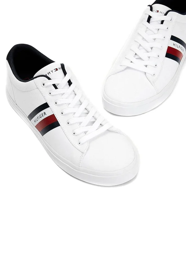 Tommy Hilfiger Essential Stripes Detail White Sneakers