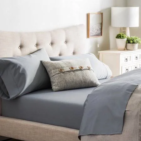 Brookside Cotton Blend Sheet Set- Rich Cotton Feel- Polyester Finish, Size: Split California King