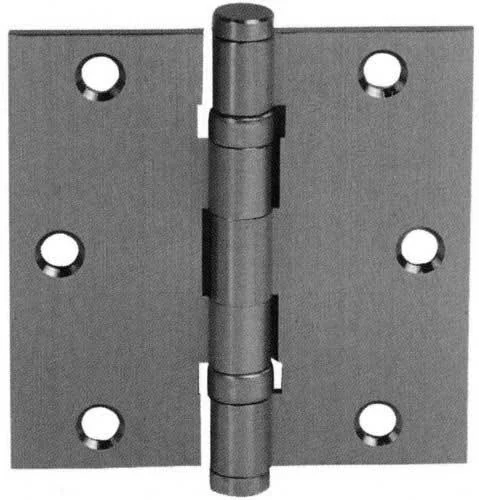 Emtek 96413PVD 3.5x22 x 3.5x22 Solid Brass Square Corner Ball Bearing Mortise Hinge - Pair - Lifetime Polished Brass