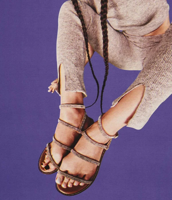 Steve Madden Transport-R Strappy Rhinestone Sandals - 8M
