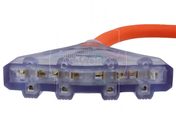 AC Works L1430F520-025 25ft 10/4 Stow 30 Amp 125/250-Volt 4-prong L14-30P Generator Plug to (4) 15/20 Amp Household Connector Ge