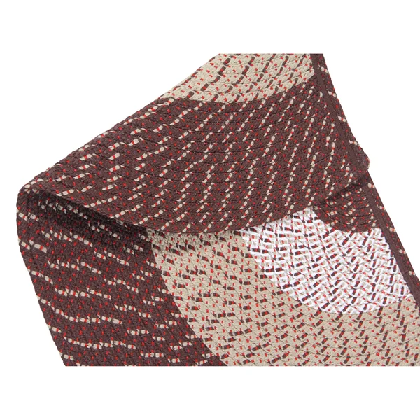 Better Trends Country Braid Reversible Area Rug - Chambray Stripe 24x22 x 68x22 x 68x22 L-Shape