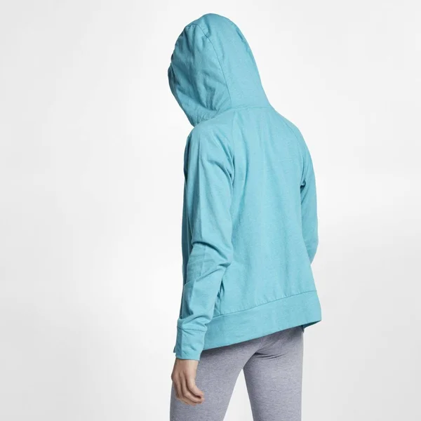Nike Girls& Sportswear Jersey Full-Zip Hoodie - XS, Blue
