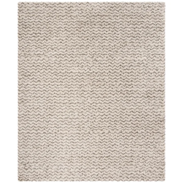 Safavieh Hudson Shag SGH330A Ivory/Grey 7& x 7& Round Area Rug