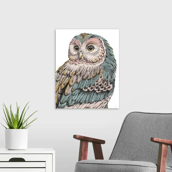 Beautiful Owls I Pastel, Canvas Wall Art, 16x20, Great Big Canvas