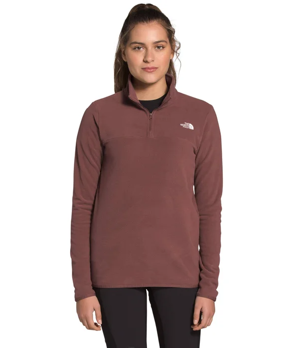 The North Face Women's TKA Glacier 1/4 Zip Pullover - XXL, Marron Purple