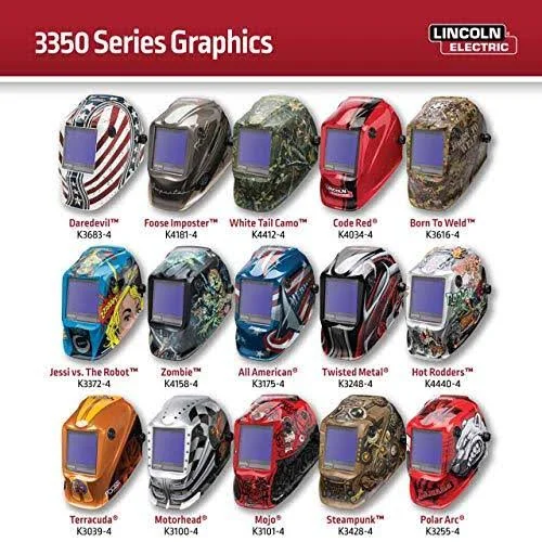 Lincoln Electric K4034-4 Viking 3350 Welding Helmet, Code Red