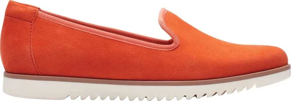 Clarks Serena Brynn Women's Shoes Bright Orange Suede : 7.5 B - Medium