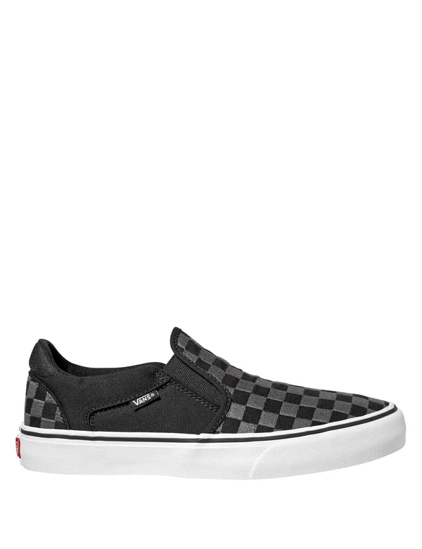 Vans Mens Asher Deluxe Slip on Sneakers - Black - Size 8M
