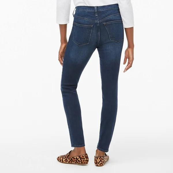 J.Crew Factory Womens 9x22 High-Rise Skinny Jean in Signature Stretch (Perfect Blue Wash, Size 29)