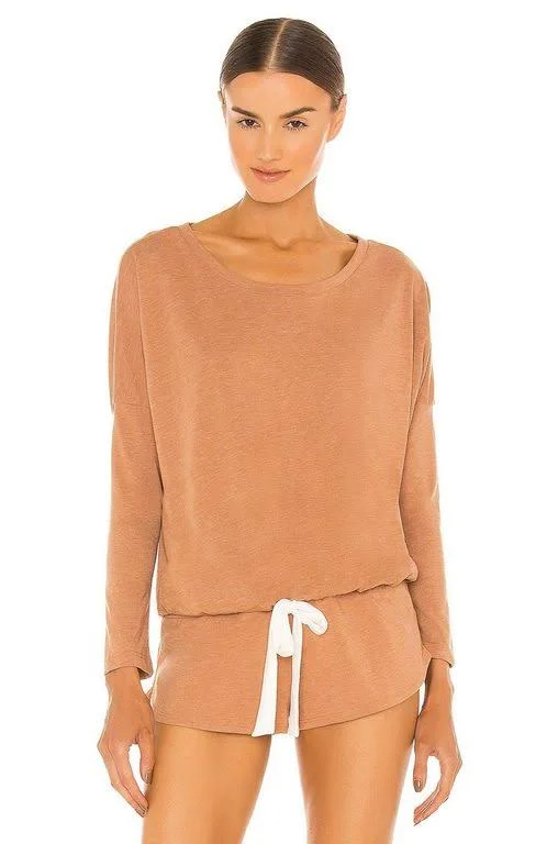 Eberjey Heather Slouchy Top Pecan