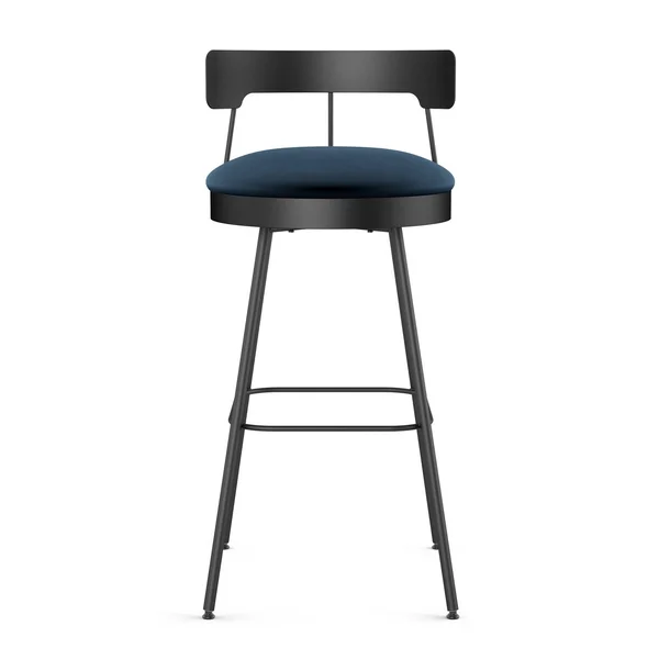 Amisco Monza 30 in. Swivel Bar Stool Dark Blue Velvet
