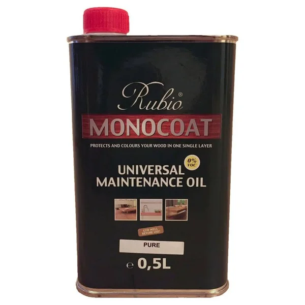 Rubio Monocoat Universal Maintenance Oil Pure 0.5 LITER, Non-Toxic