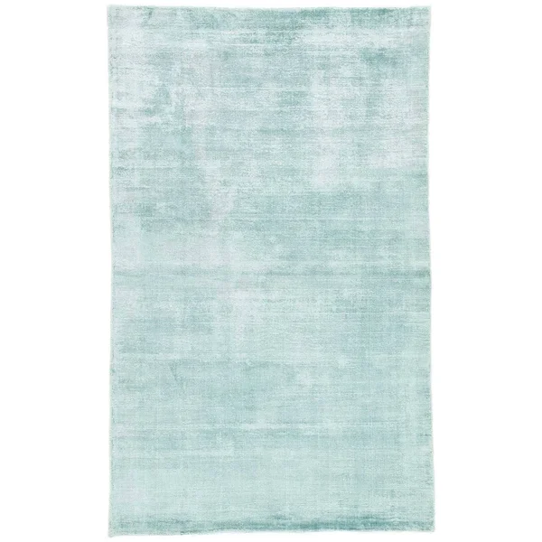 Lizette Handmade Solid Aqua Area Rug - 2& x 3&