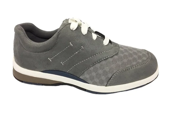 Drew Women's Enterprise Comfort Sneaker, Size: 9, Grey Microsuede/Mesh