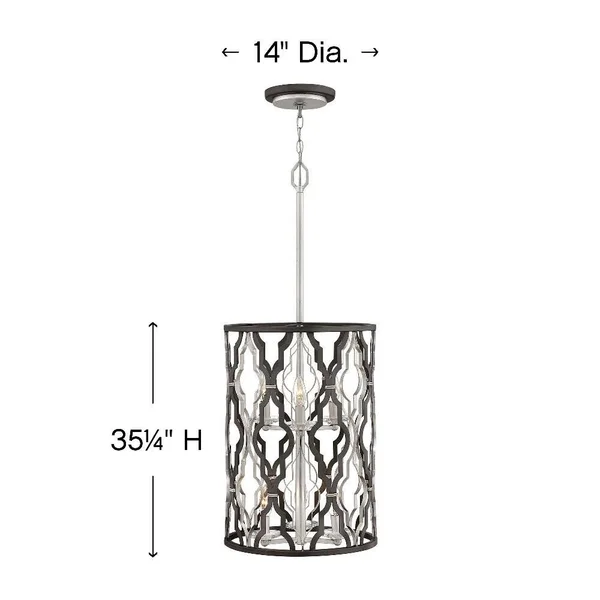 Hinkley - 3065GG - Six Light Pendant - Portico - Glacial