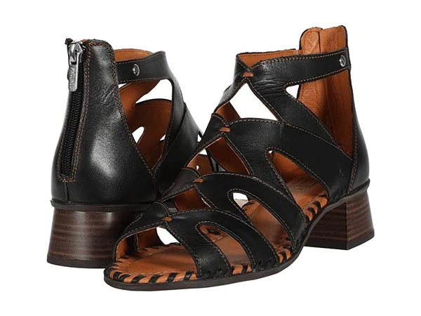 Pikolinos Women's Melilla Gladiator Sandal W4g-1907 - Size: 36, Black Calfskin