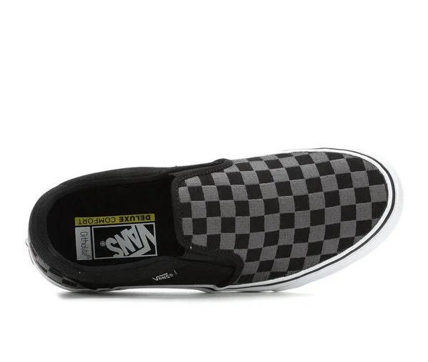 Vans Mens Asher Deluxe Slip on Sneakers - Black - Size 8M