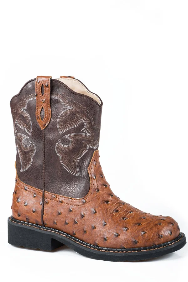 Roper Western Boots Womens Ostrich 09-021-1532-1418 Ta Tan