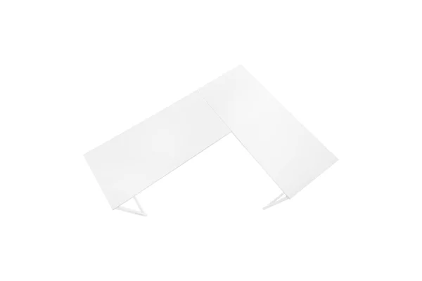 Monarch Computer Desk - 58x22L, White Top, White Metal Corner