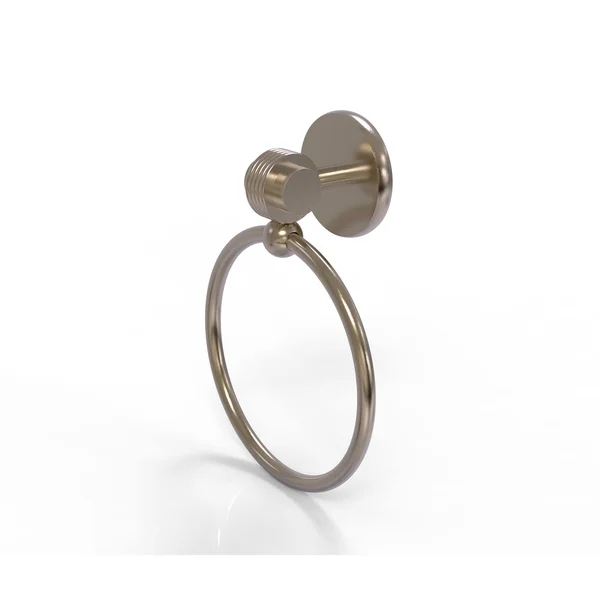 Allied Brass Satellite Orbit Two Collection Towel Ring with Groovy Accent - Antique Pewter 7216G