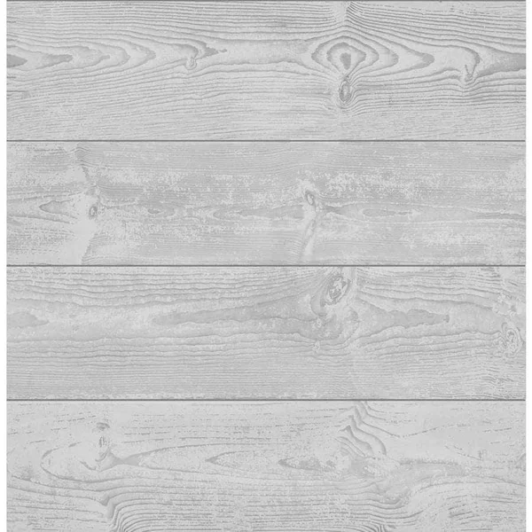 Scott Living 30.75-sq ft Grey Vinyl Textured Wood 3D Self-Adhesive Peel and Stick Wallpaper in Gray, SLW3402
