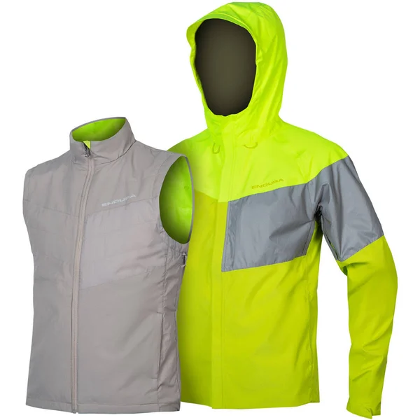 Endura Urban Luminite 3 in 1 WP Jacket II - XL - Hi Viz Yellow