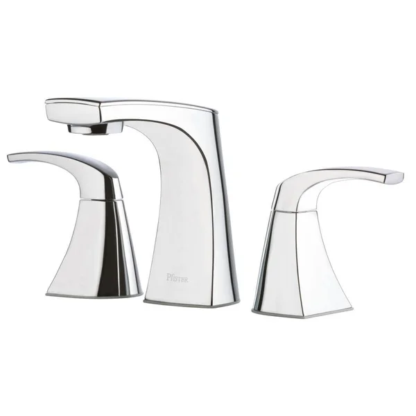 Pfister Karci Polished Chrome 2-Handle 8-in Widespread WaterSense Bathroom Sink Faucet with Drain, LF-049-KACC