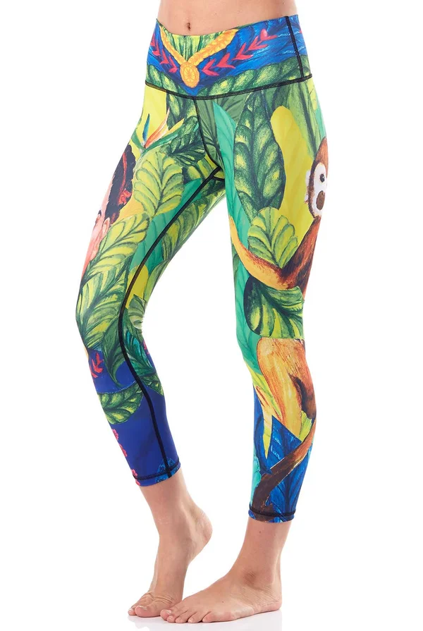 Frida Cropped Legging-YD Frida-Extra Small (XS) Printed for Womens by Yoga Democracy