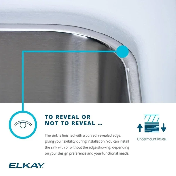 Elkay ECTRU24179RT Crosstown Single Bowl Undermount Stainless Steel Sink
