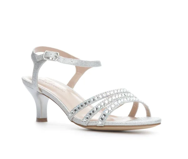 Women's LLorraine BERKLY Heeled Dress Sandals in Silver Size 6 Medium