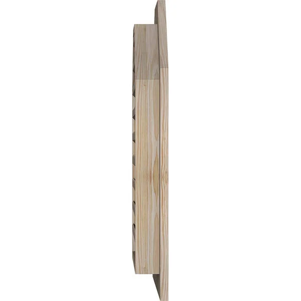 Ekena Millwork GVWOT20X3201SFUPI 20x22W x 32x22H Octagonal Top Gable Vent (25x22W x 37x22H Frame Size): Unfinished, Functional