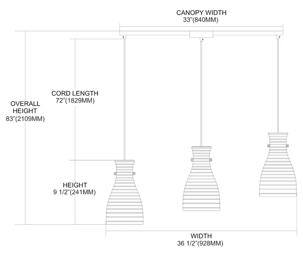 Elk Lighting Strata 3 Light Pendant in Polished Chrome and Clear 46107/3L