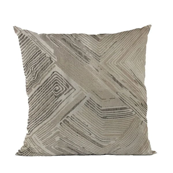 Plutus 26x22 x 26x22 Hidden Tour Abstract Luxury Throw Pillow in Brown