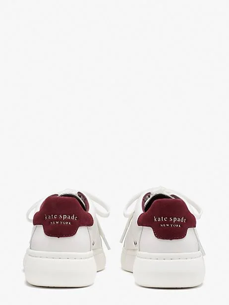 Kate Spade Lift Sneakers - Optic White/Grenache - 8