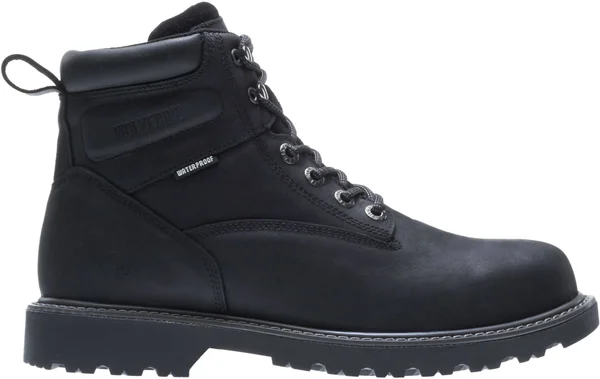 Wolverine Men's Floorhand 6 inch Waterproof Steel-Toe Work Boots, Size: 8, Black