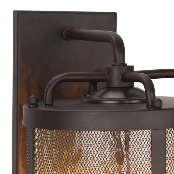 3 Light Outdoor Wall Lantern in Bronze Finish