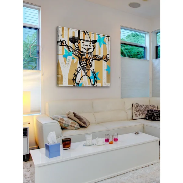 Marmont Hill 'Howdy Yall Boy' by Rick Martin Painting Print on Wrapped Canvas, Yellow