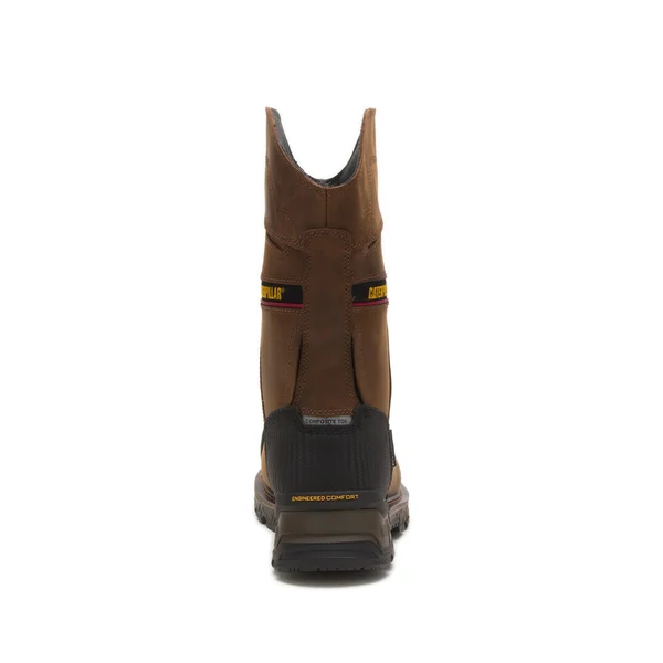 Caterpillar Men's Excavator XL Composite Toe Pull on Work Boots - Brown 10