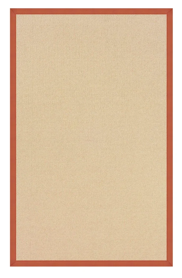 Linon Athena Natural and Burnt Orange, RUG-AT011023