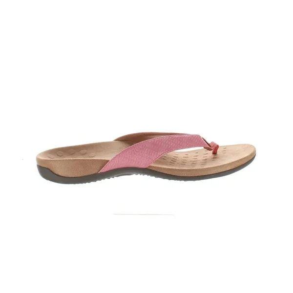 Vionic Woven Thong Sandals with Metallic Detail - Hilda - Size 11 Medium, Camellia