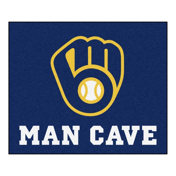 MLB - Milwaukee Brewers Man Cave Tailgater Rug 5&x6&