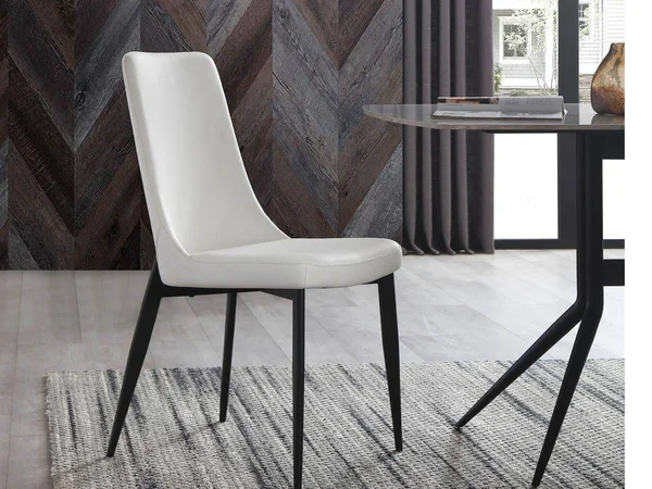 Luca Dining Chair White Leather (Set of 2)