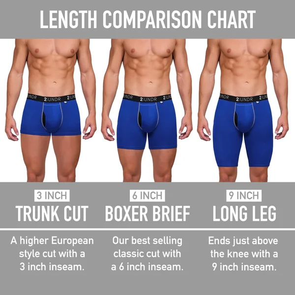 2UNDR Men's Swing Shift Long Leg - Pool Party S