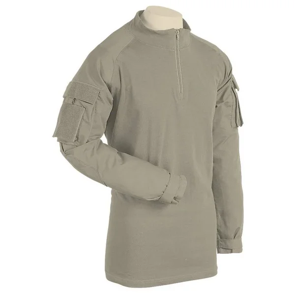 Voodoo Tactical 01-9582 Combat Shirt with Zipper - Sand, Men's, Size: Large, Beige