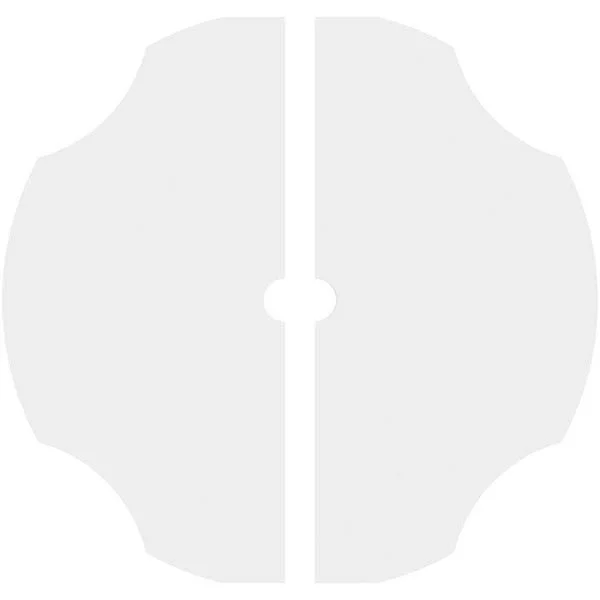 14 inchod x 1 inchid x 4 3/4 inchc x 1 inchp Percival Architectural Grade PVC Contemporary Ceiling Medallion, Two Piece