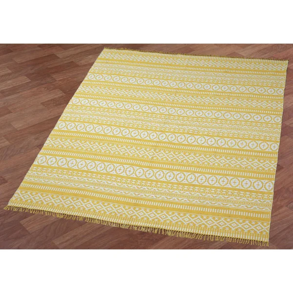 Complex Yellow Geo 9 ft. x 12 ft. Area Rug