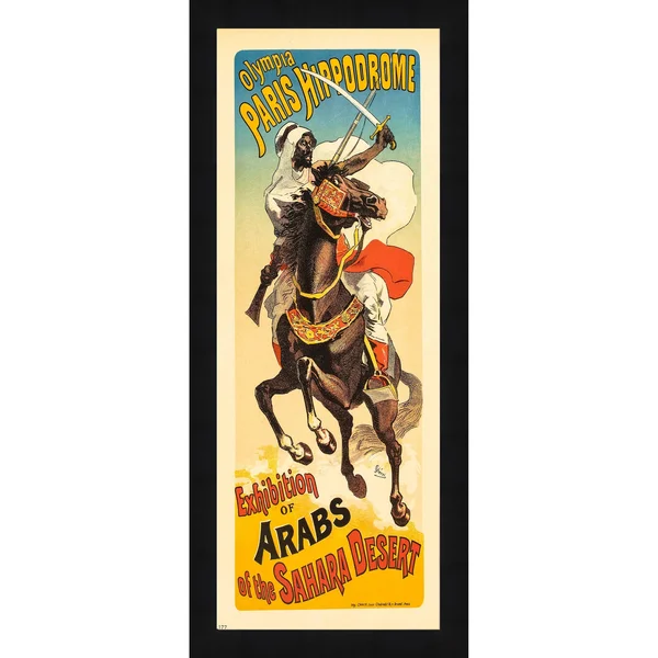 15x22x35x22 Olympia Paris Hippodrome by Jules Cheret Framed Wall Art Multi-Color - BH58816p114-1131